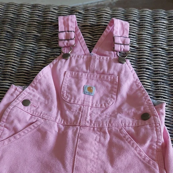 Carhartt Bottoms Carhartt Pink Flannel Lined Overalls Poshmark